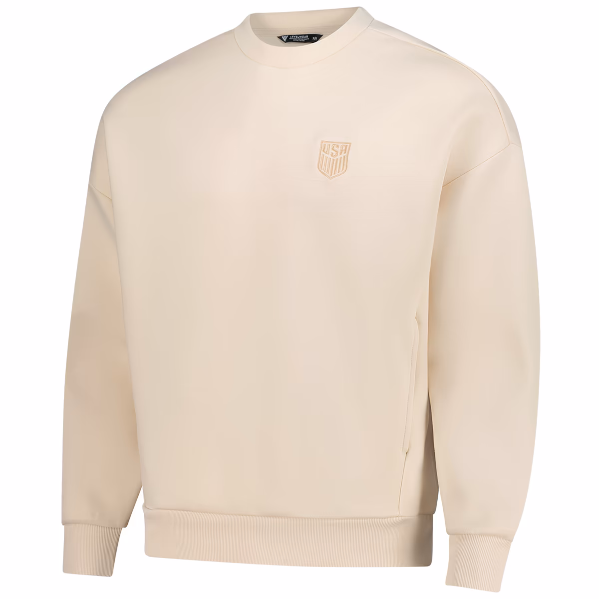 Unisex Levelwear Khaki USMNT Luxe Signature Tri-Blend Pullover Sweatshirt 2 Unisex Levelwear Khaki USMNT Luxe Signature Tri-Blend Pullover Sweatshirt