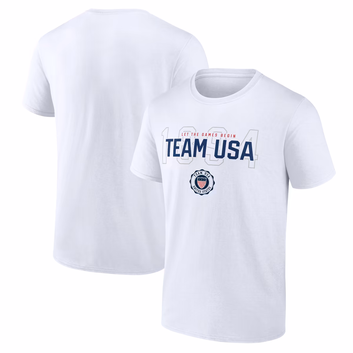 Men's Fanatics White Team USA Bold Outline T-Shirt 7 Men's Fanatics White Team USA Bold Outline T-Shirt
