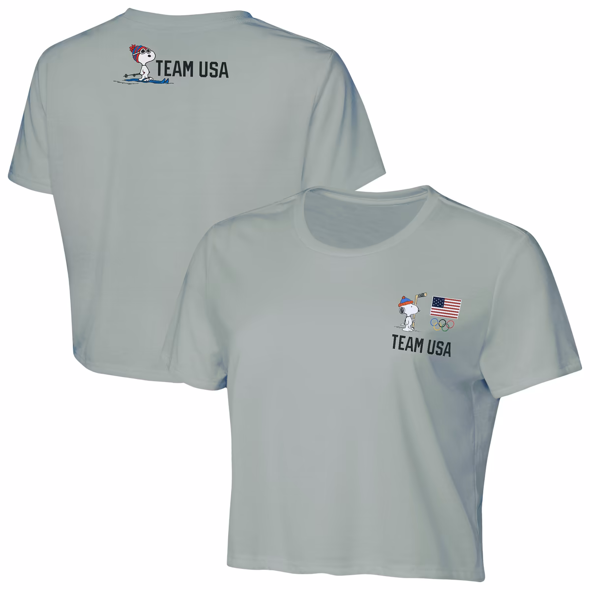 Women's Outerstuff Green Team USA x Peanuts Game Plan Cropped T-Shirt 1 Women's Outerstuff Green Team USA x Peanuts Game Plan Cropped T-Shirt