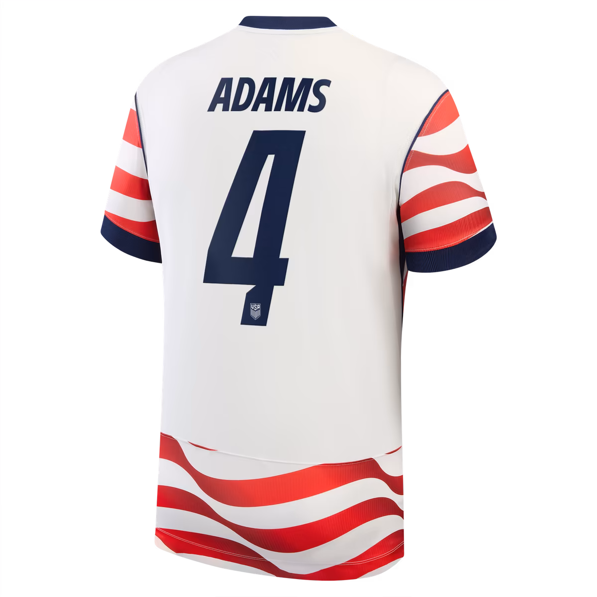 Men's Nike Tyler Adams White USMNT 2026 Home Stadium Replica Jersey 3 Men's Nike Tyler Adams White USMNT 2026 Home Stadium Replica Jersey