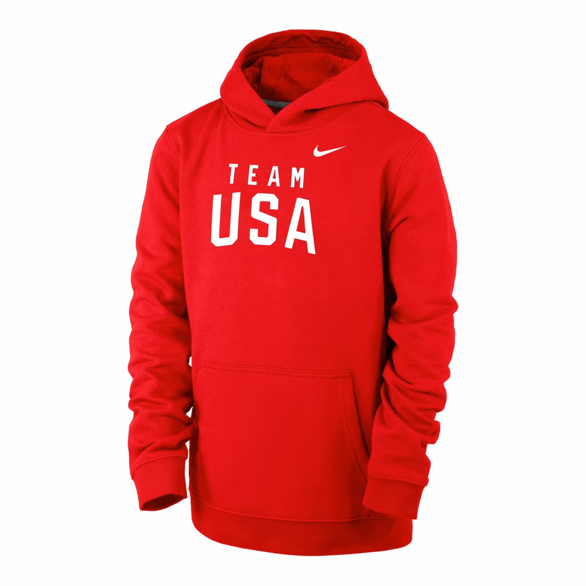 Youth Nike  Red Team USA Primary Club Fleece Hoodie