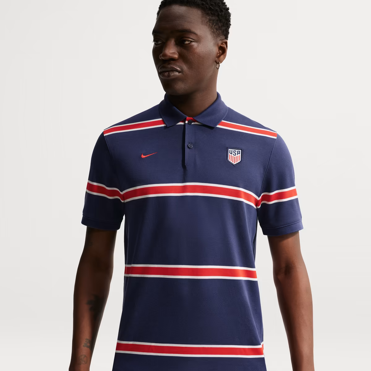 Men's Nike Navy USMNT Dri-FIT Polo 3 Men's Nike Navy USMNT Dri-FIT Polo