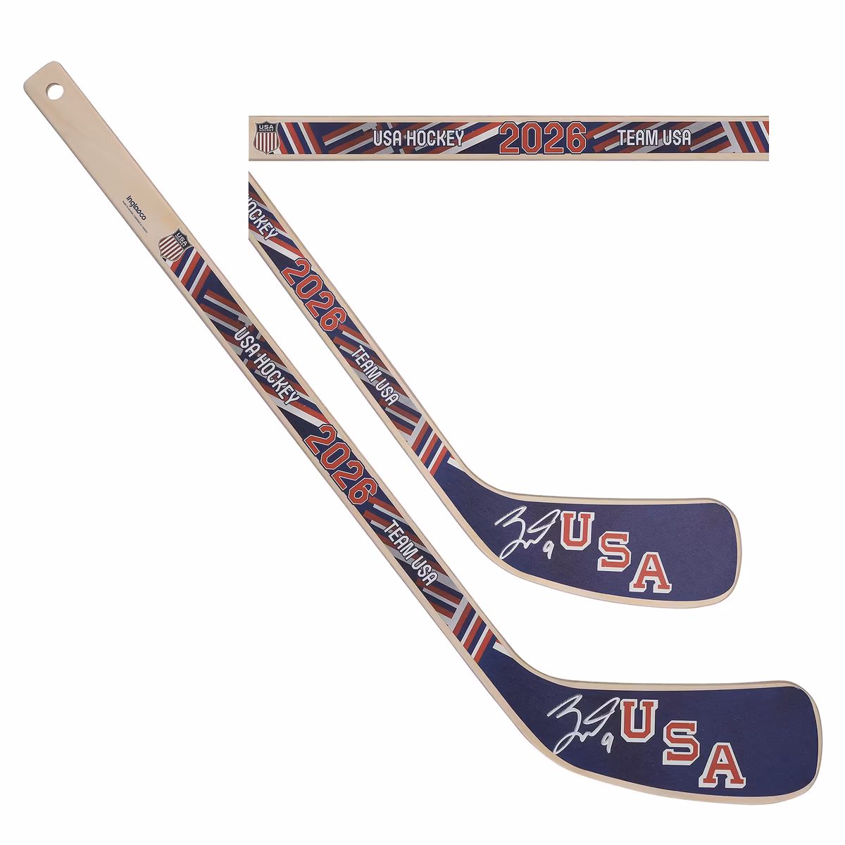 Jack Eichel Team USA Autographed 2026 Winter Olympics Mini Wood Stick