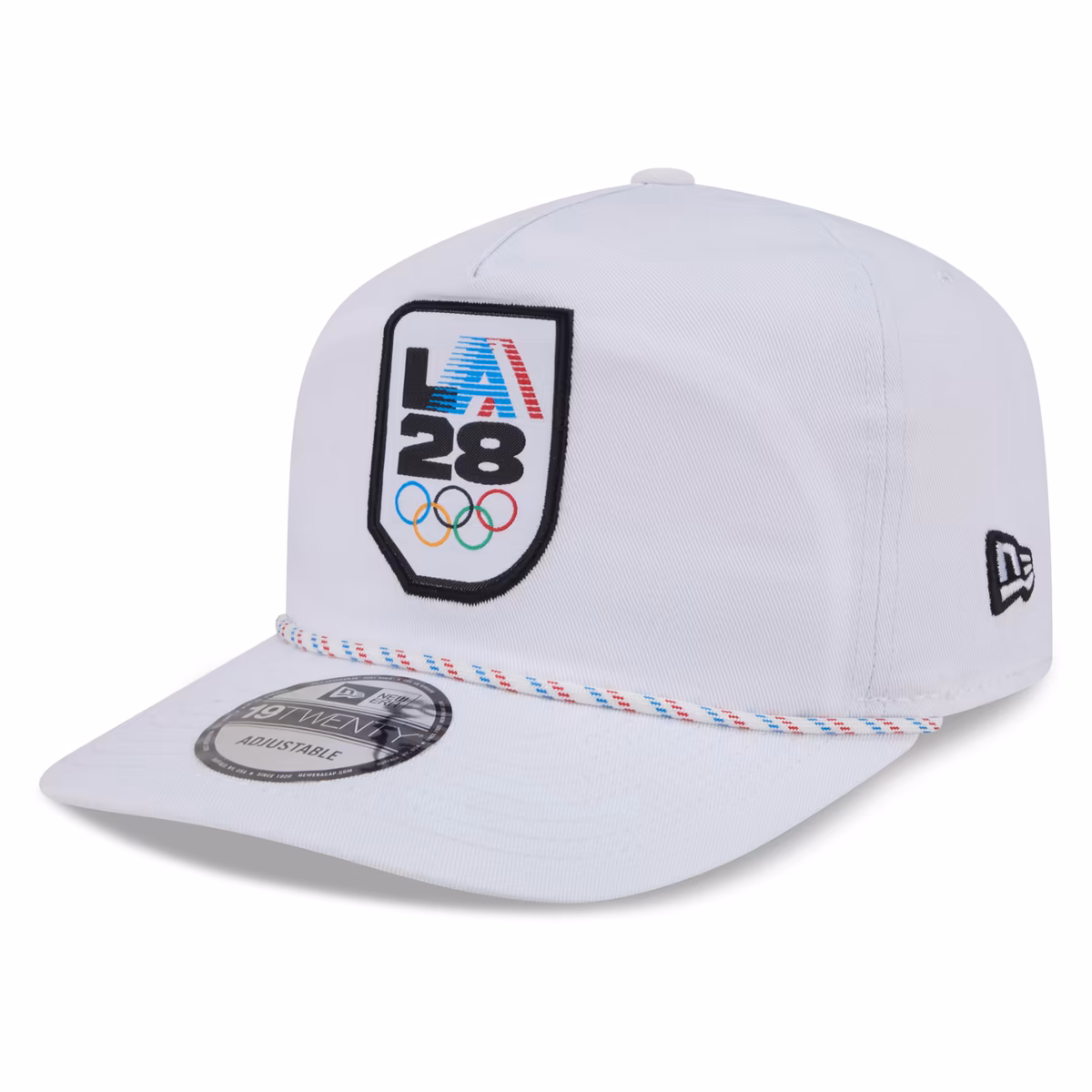 Men's New Era  White LA28 Rope 19TWENTY Adjustable Hat