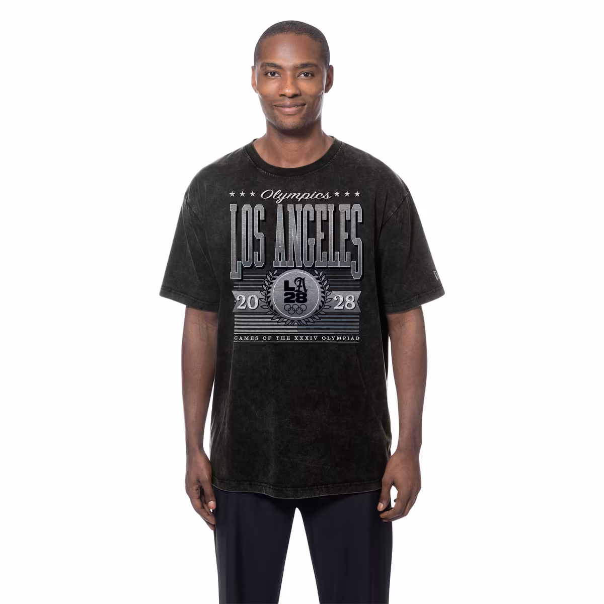 Men's New Era Black LA 2028 Summer Olympics Mineral Wash T-Shirt 6 Men's New Era Black LA 2028 Summer Olympics Mineral Wash T-Shirt