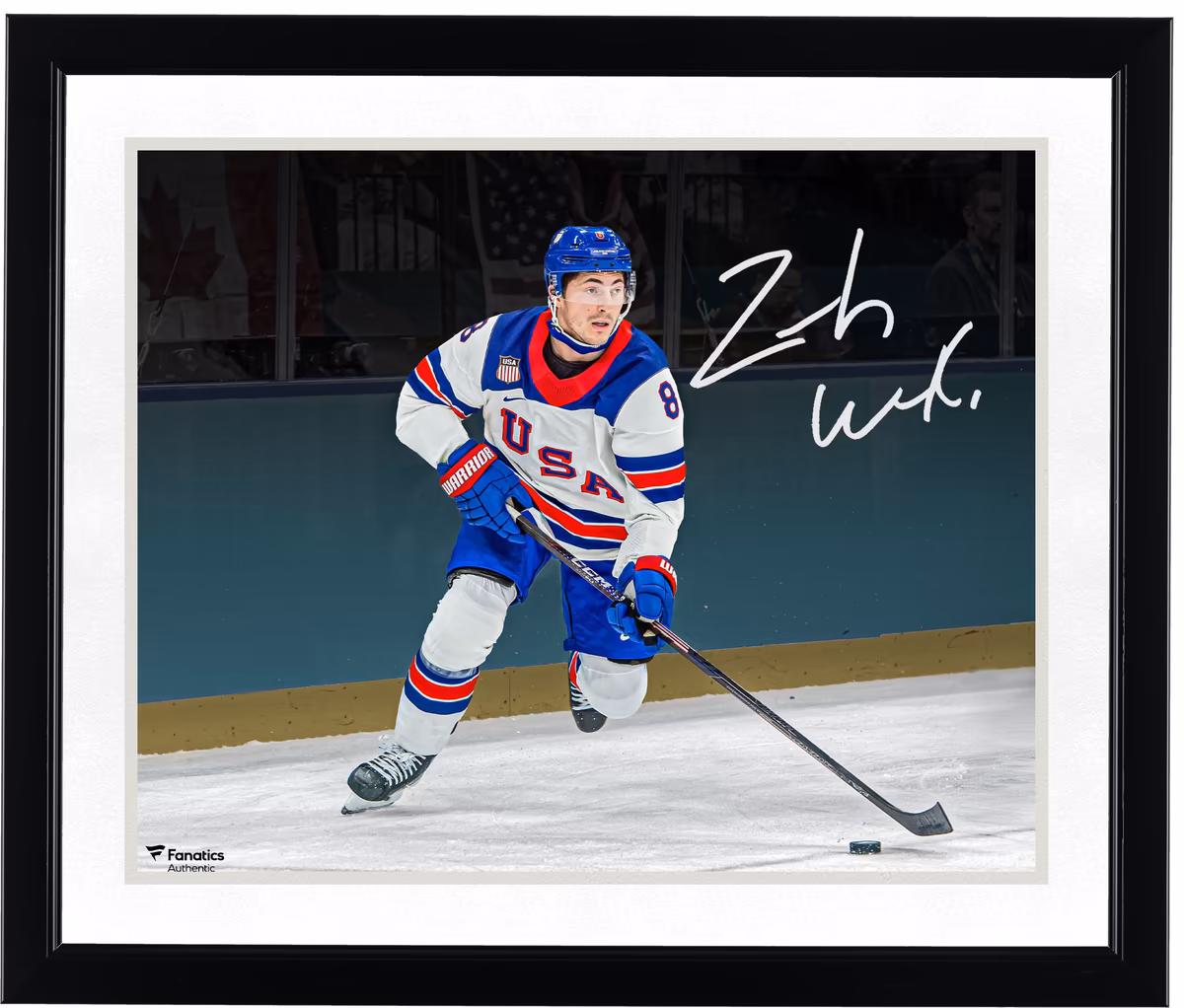 Zach Werenski Team USA Autographed 16" x 20" 2026 Winter Olympics Gold Medal Winner Photograph 2 Zach Werenski Team USA Autographed 16" x 20" 2026 Winter Olympics Gold Medal Winner Photograph
