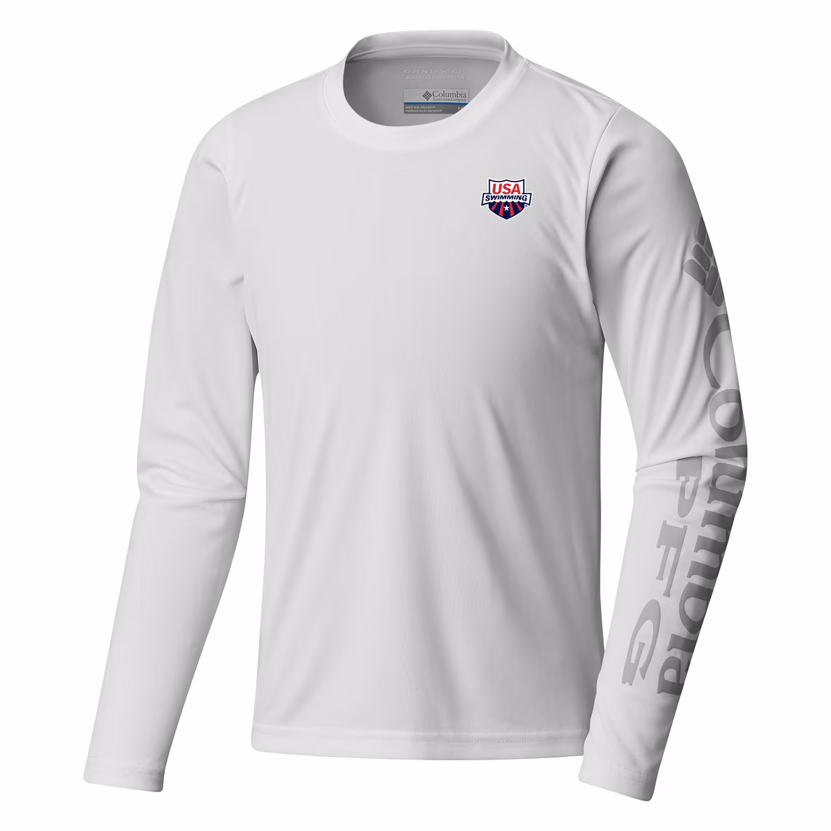 Unisex Youth Columbia White USA Swimming Terminal Tackle Long Sleeve T-Shirt 8 Unisex Youth Columbia White USA Swimming Terminal Tackle Long Sleeve T-Shirt