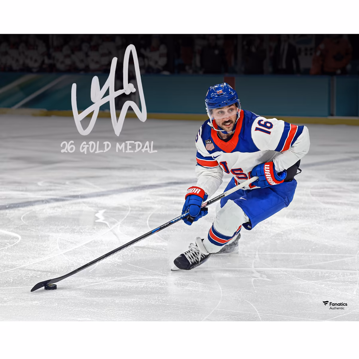 Vincent Trocheck Team USA Autographed 16" x 20" 2026 Winter Olympics Gold Medal Winner Photograph with "26 Gold Medal" Inscription 4 Vincent Trocheck Team USA Autographed 16" x 20" 2026 Winter Olympics Gold Medal Winner Photograph with "26 Gold Medal" Inscription
