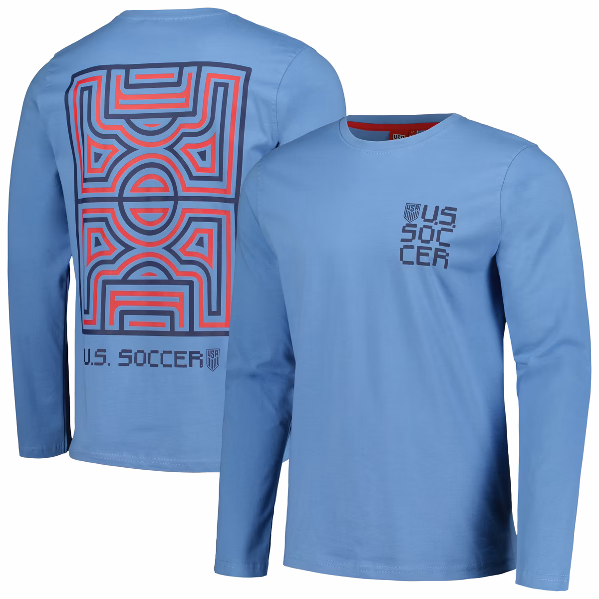 Men's Blue USMNT Heavy Relaxed Fit Long Sleeve T-Shirt 2 Men's Blue USMNT Heavy Relaxed Fit Long Sleeve T-Shirt