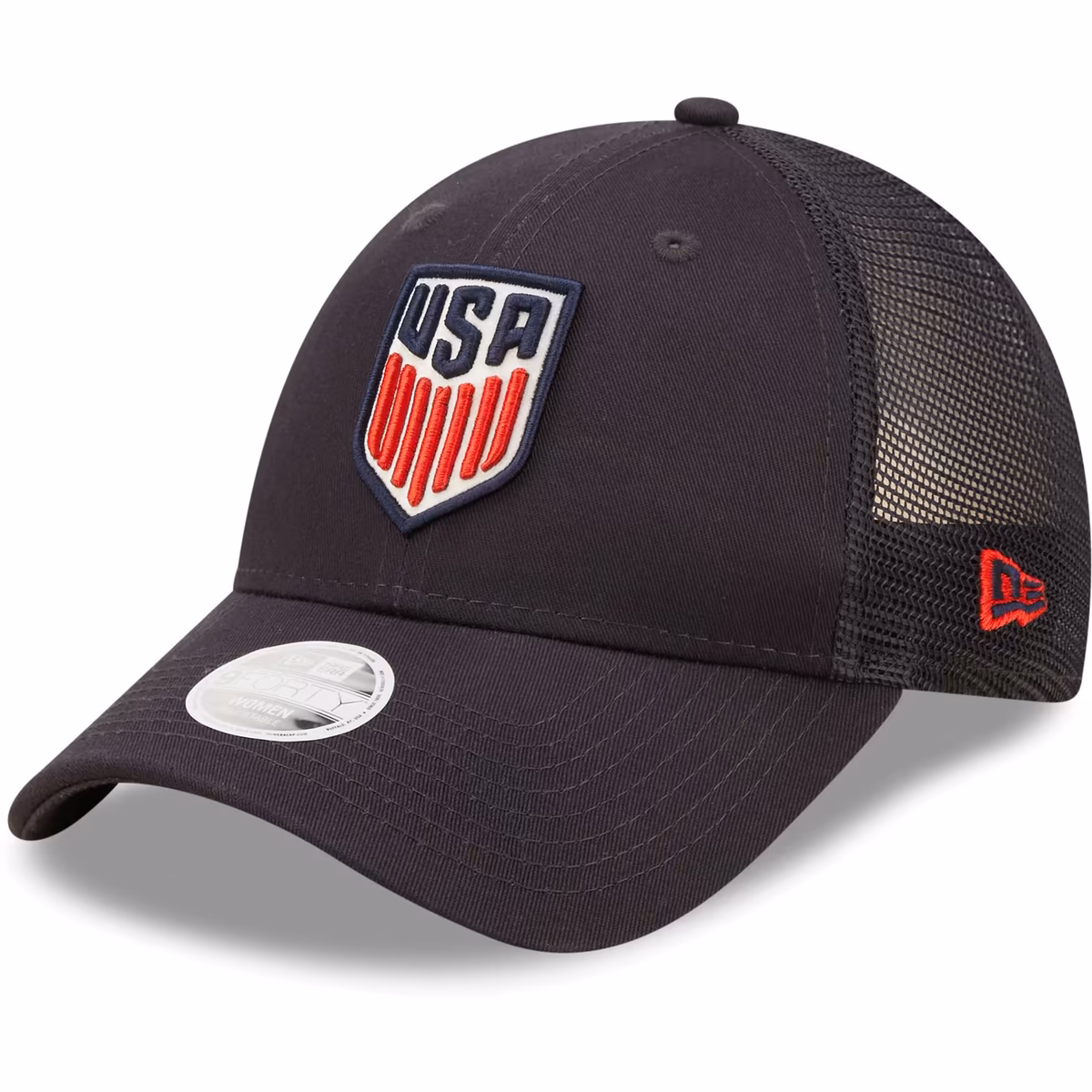 Women's New Era Navy USMNT Logo Spark 9FORTY Trucker Snapback Hat 7 Women's New Era Navy USMNT Logo Spark 9FORTY Trucker Snapback Hat