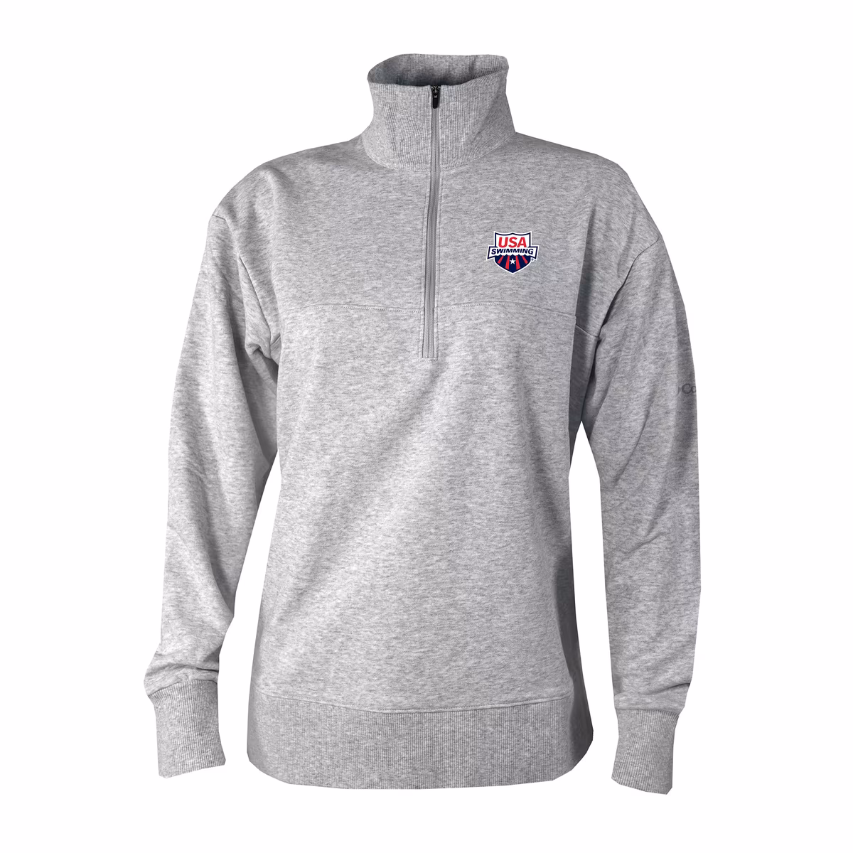 Women's Columbia Gray USA Swimming Birchwood Hills Quarter-Zip Pullover 3 Women's Columbia Gray USA Swimming Birchwood Hills Quarter-Zip Pullover
