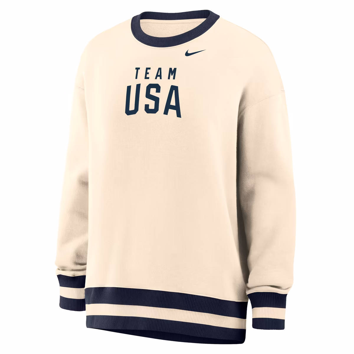 Women's Nike Natural Team USA Oversized Phoenix Fleece Sweatshirt 2 Women's Nike Natural Team USA Oversized Phoenix Fleece Sweatshirt
