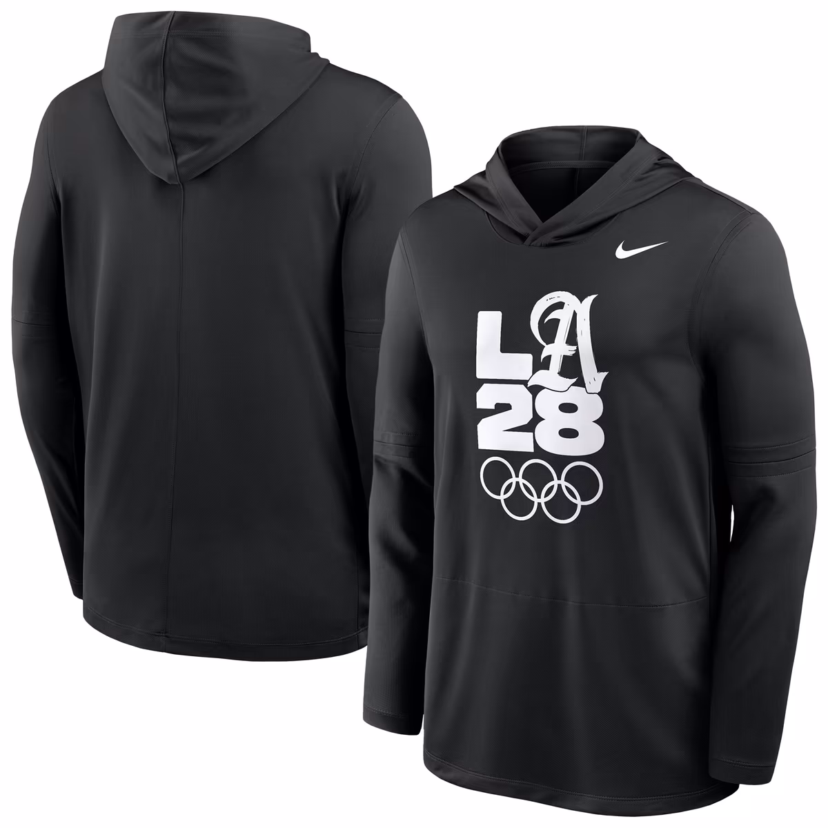 Men's Nike Black LA28 Summer Olympics Script Dri-FIT Hoodie 3 Men's Nike Black LA28 Summer Olympics Script Dri-FIT Hoodie