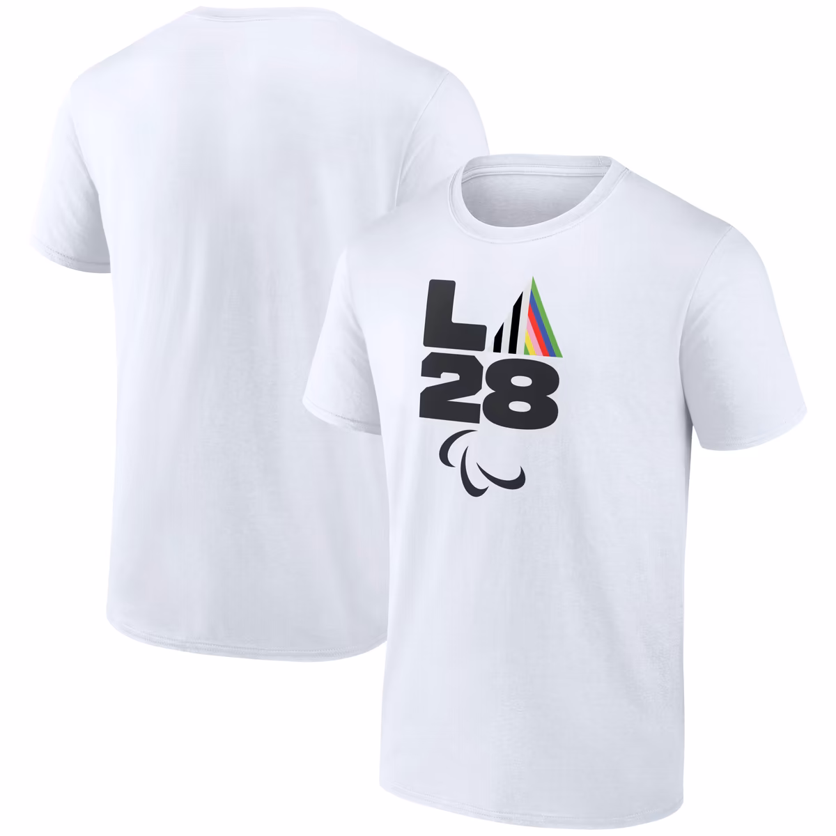 Men's White LA 2028 Summer Paralympics Prism T-Shirt