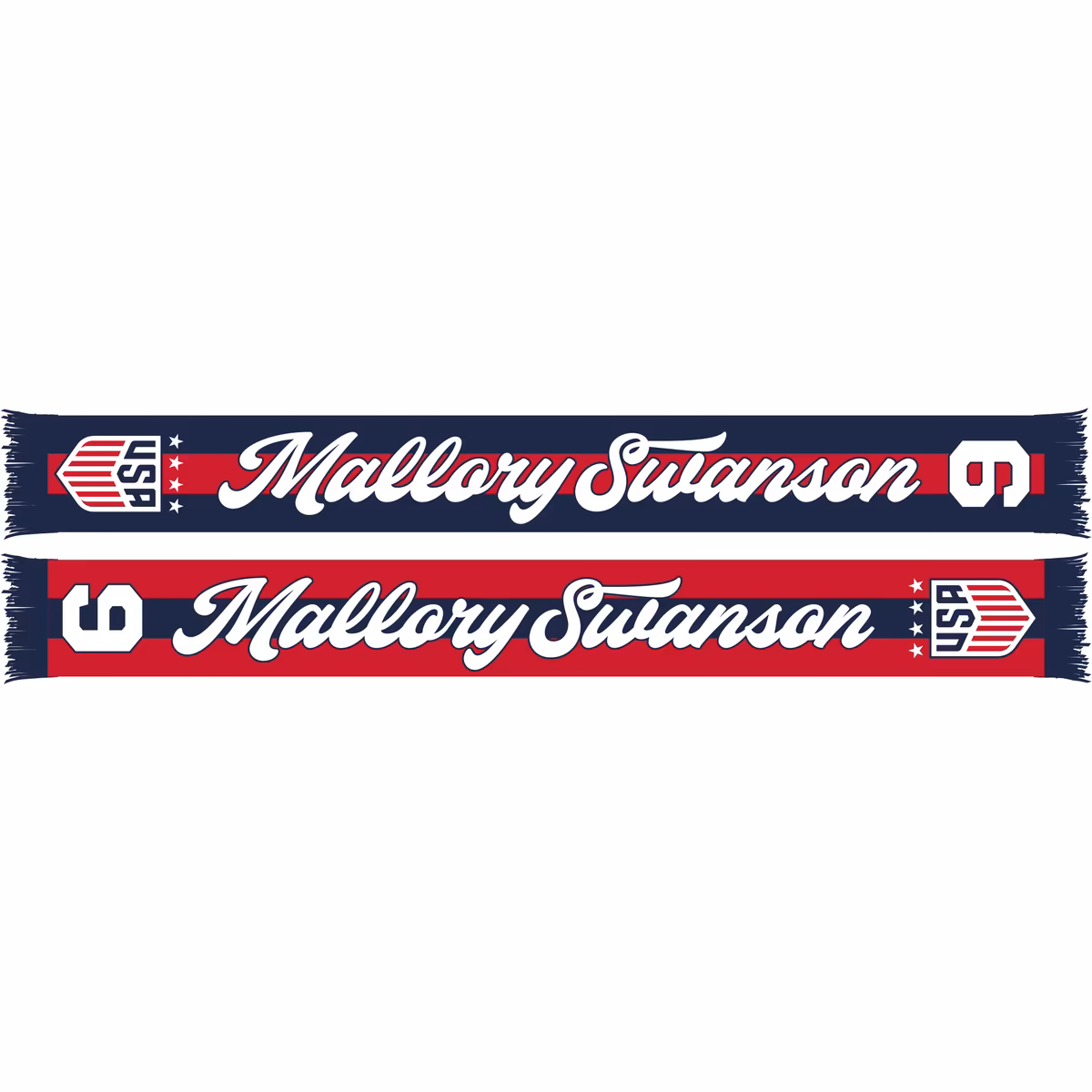 Mallory Swanson Blue USWNT 2023 Player Scarf 1 Mallory Swanson Blue USWNT 2023 Player Scarf