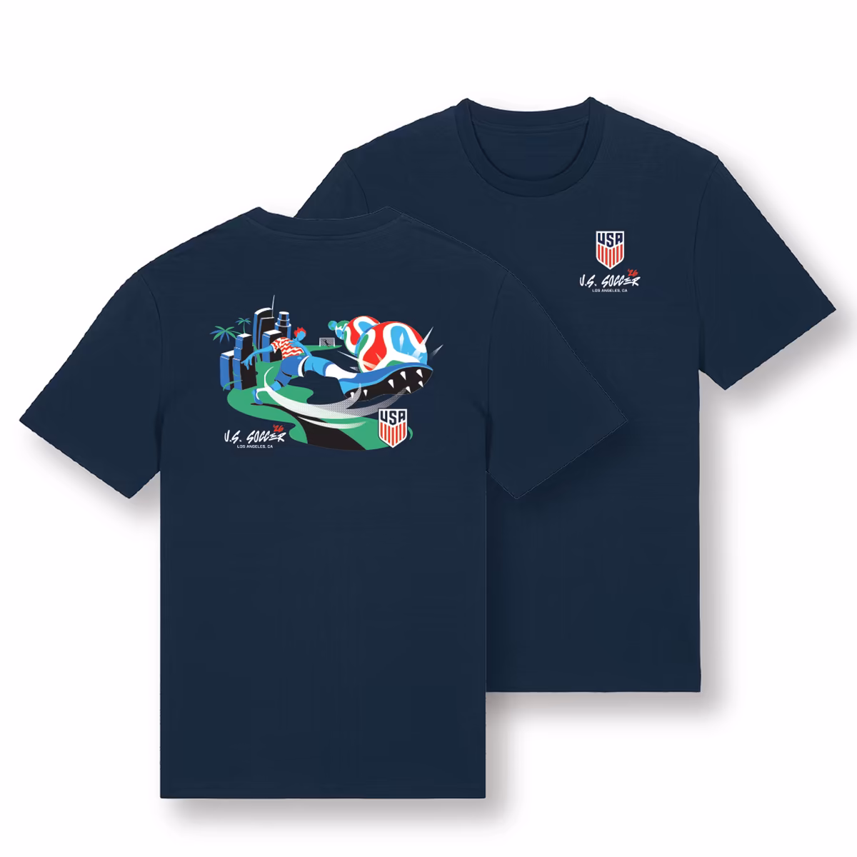 Unisex Uscape Apparel Navy USMNT 2026 Host City U.S. Soccer x Los Angeles Script T-Shirt 6 Unisex Uscape Apparel Navy USMNT 2026 Host City U.S. Soccer x Los Angeles Script T-Shirt