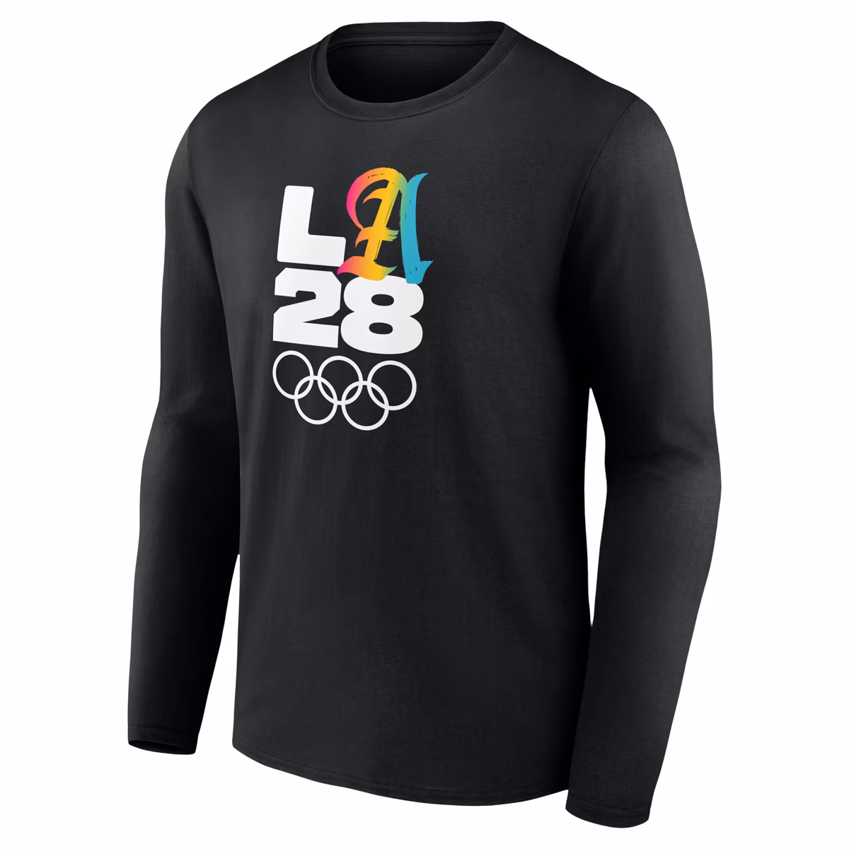 Men's Black LA 2028 Summer Olympics Gradient Long Sleeve T-Shirt 2 Men's Black LA 2028 Summer Olympics Gradient Long Sleeve T-Shirt