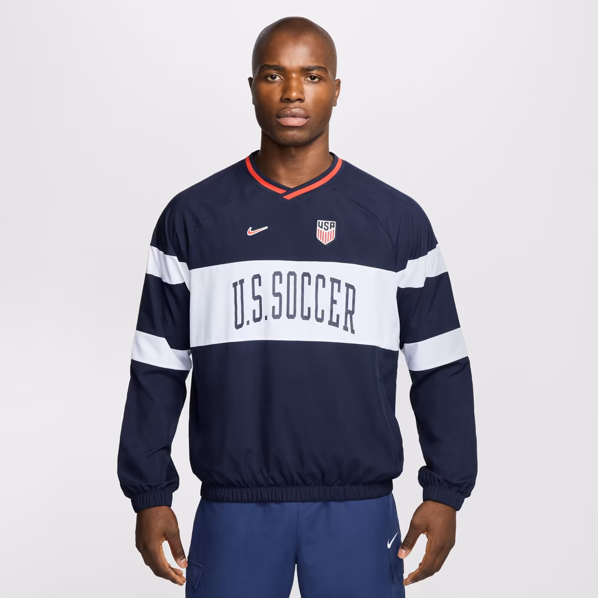 Men's Nike  Navy USMNT 2025 Academy Shell Pullover