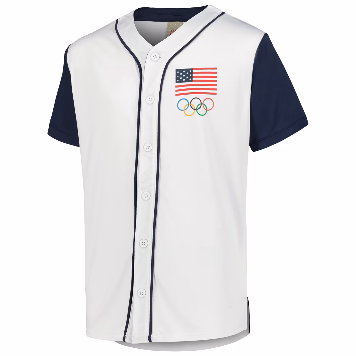 Youth White Team USA Start Button-Up Shirt