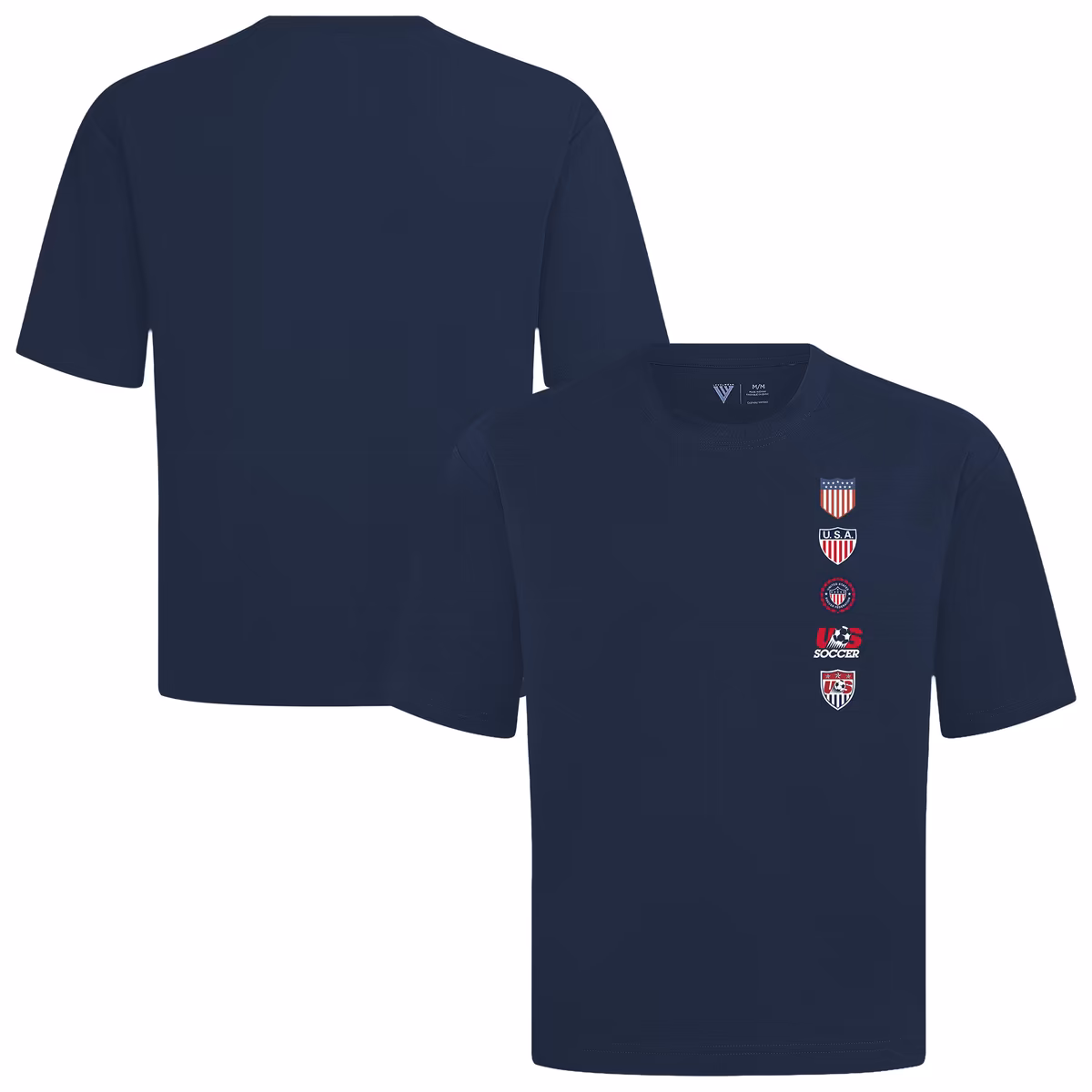 Men's Levelwear Navy USMNT Luxe Signature Knit Timeline T-Shirt
