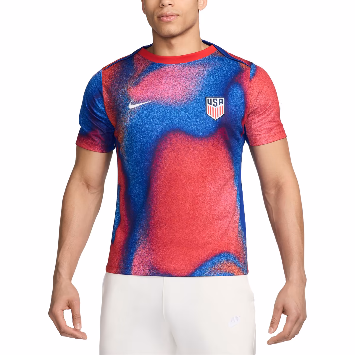 Men's Nike  Red USMNT 2024 Academy Pro Pre-Match Top