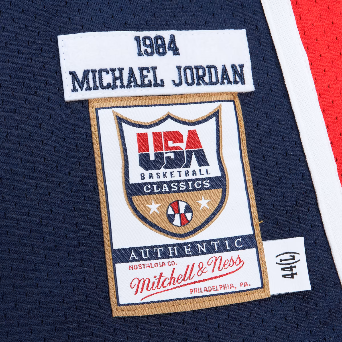 Men's Mitchell & Ness Michael Jordan Navy USA Basketball 1984 Authentic Jersey 5 Men's Mitchell & Ness Michael Jordan Navy USA Basketball 1984 Authentic Jersey