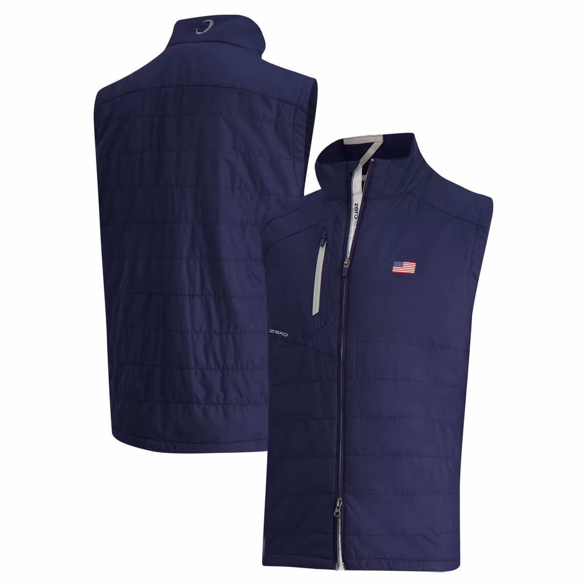 Men's Zero Restriction Navy Team USA 2026 Presidents Cup Z625 Full-Zip Vest