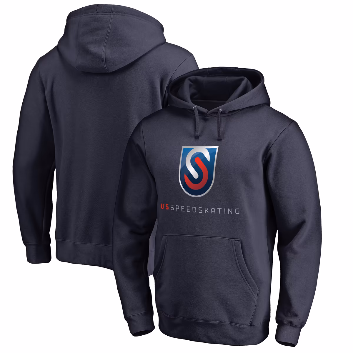 Men's Navy US Speedskating Primary Logo Pullover Hoodie 1 Men's Navy US Speedskating Primary Logo Pullover Hoodie