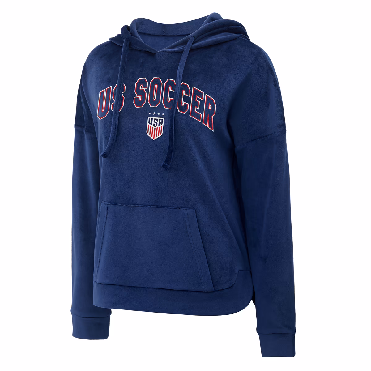 Women's Concepts Sport Navy USWNT Intermission Velour Pullover Hoodie
