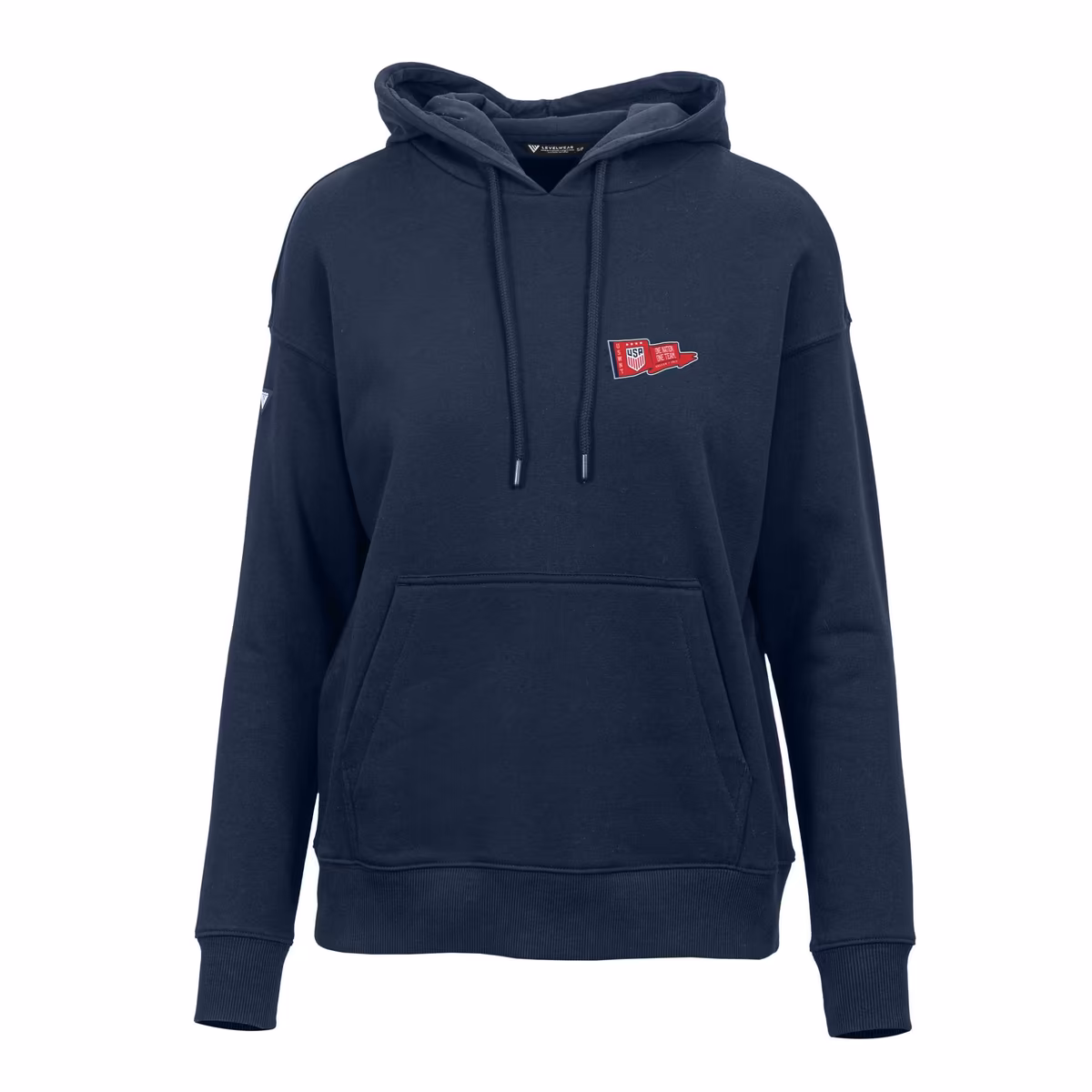 Women's Levelwear Navy USWNT Adorn Rafters Pullover Hoodie