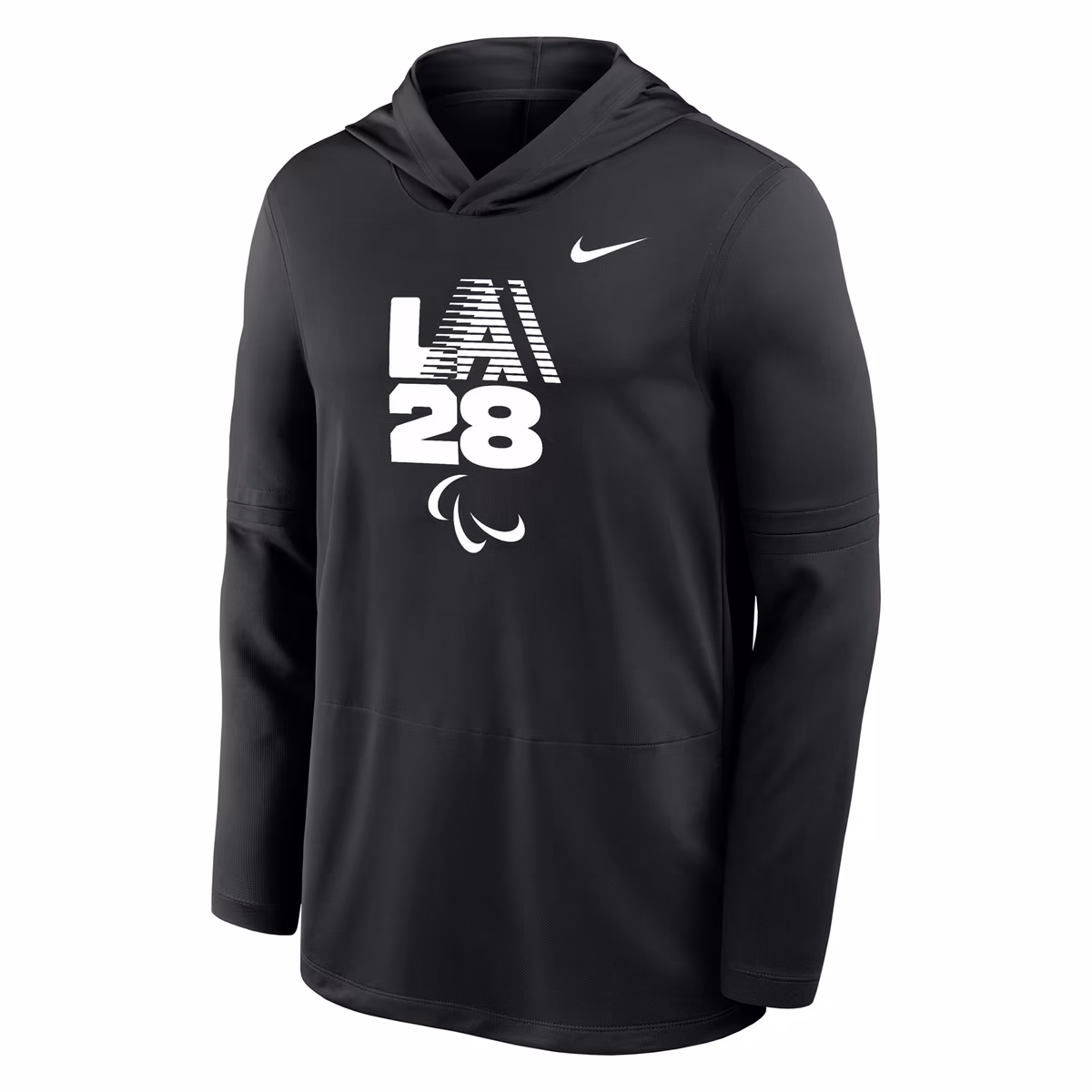 Men's Nike Black LA28 Summer Paralympics Lightweight Dri-FIT Long Sleeve Hoodie T-Shirt 2 Men's Nike Black LA28 Summer Paralympics Lightweight Dri-FIT Long Sleeve Hoodie T-Shirt