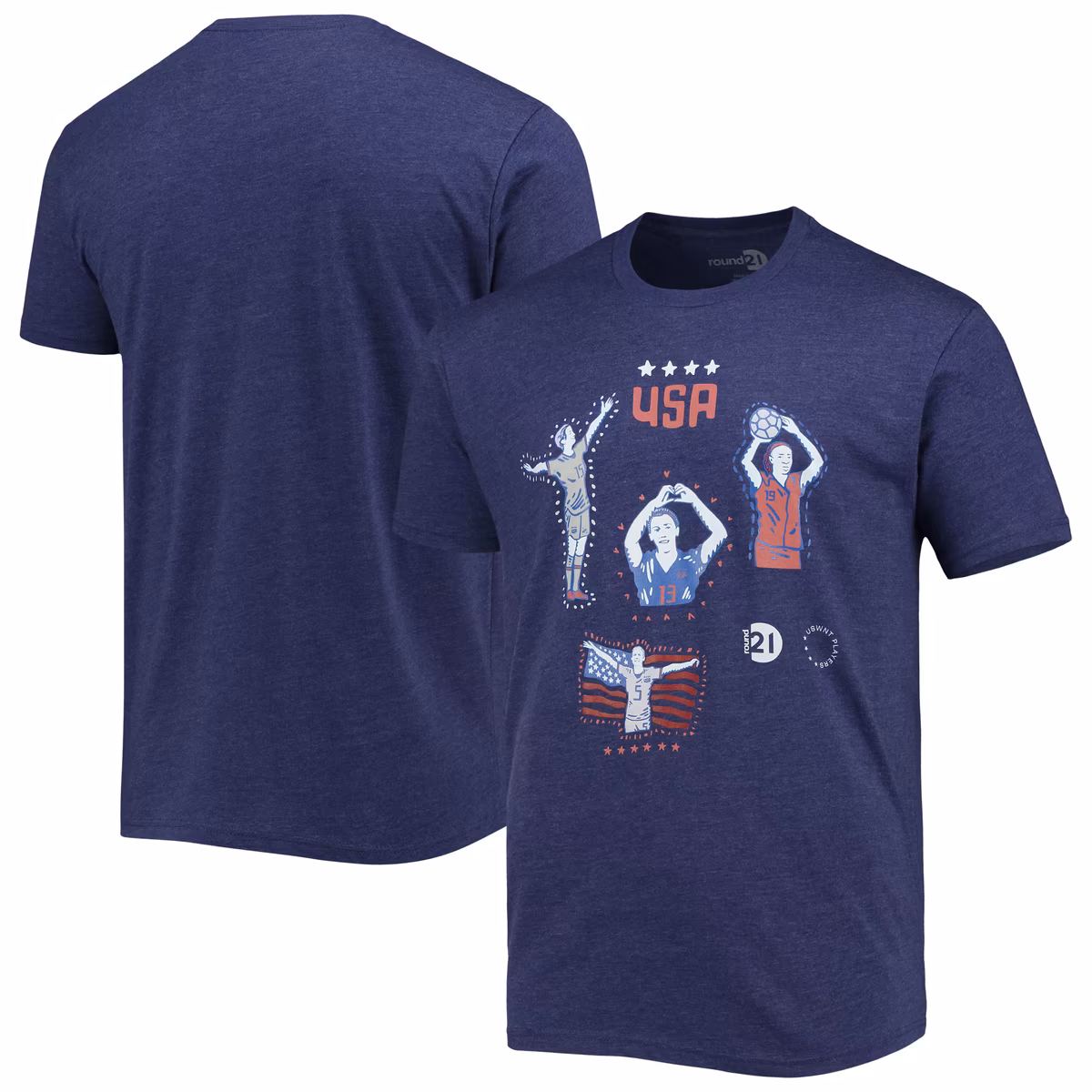 Men's round21 Navy USWNT One Team One Goal T-Shirt 7 Men's round21 Navy USWNT One Team One Goal T-Shirt