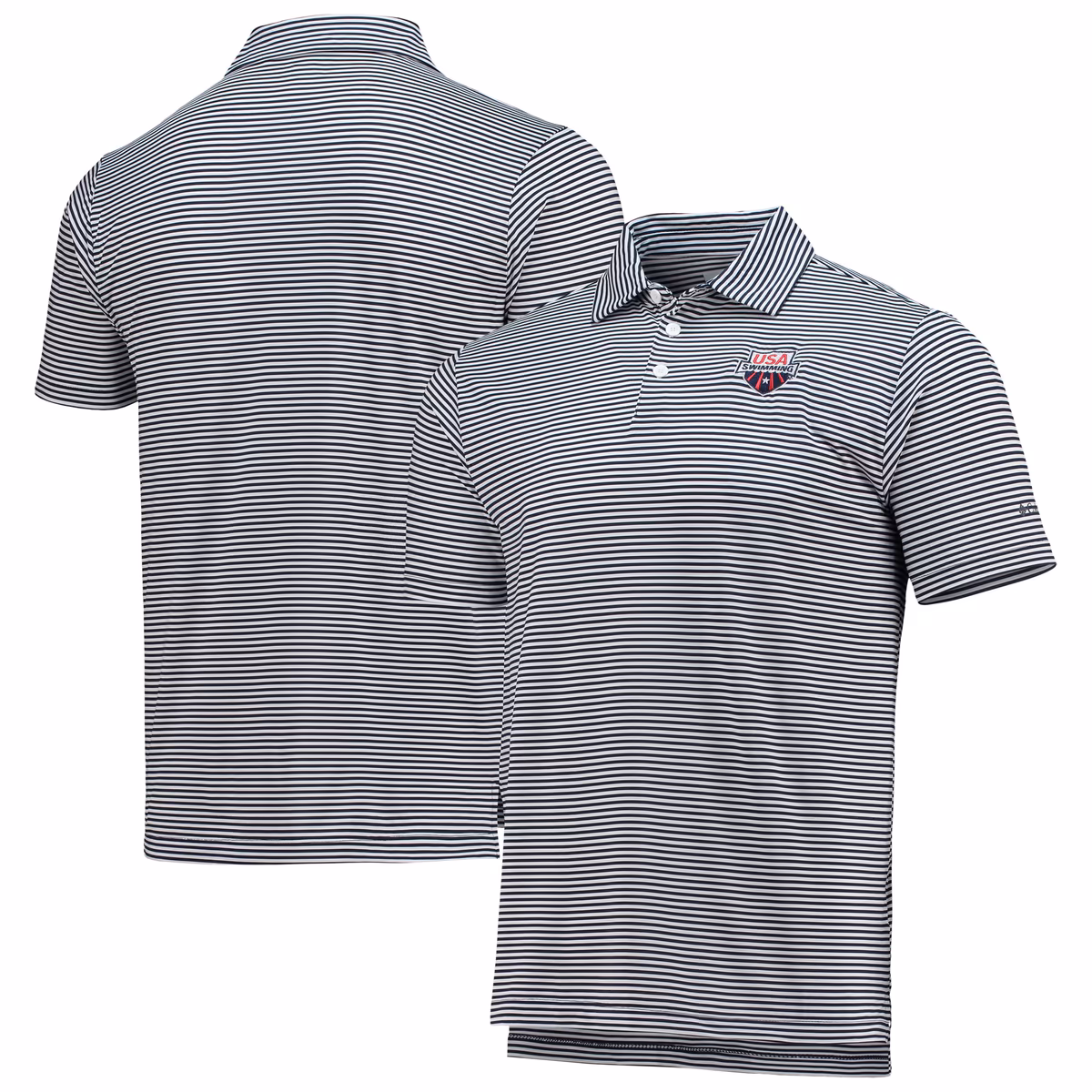 Men's Columbia Navy USA Swimming Swim Club Invite Polo