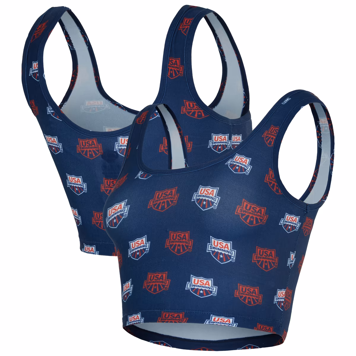 Women's Concepts Sport  Navy USA Swimming Record All Over Print Bralette