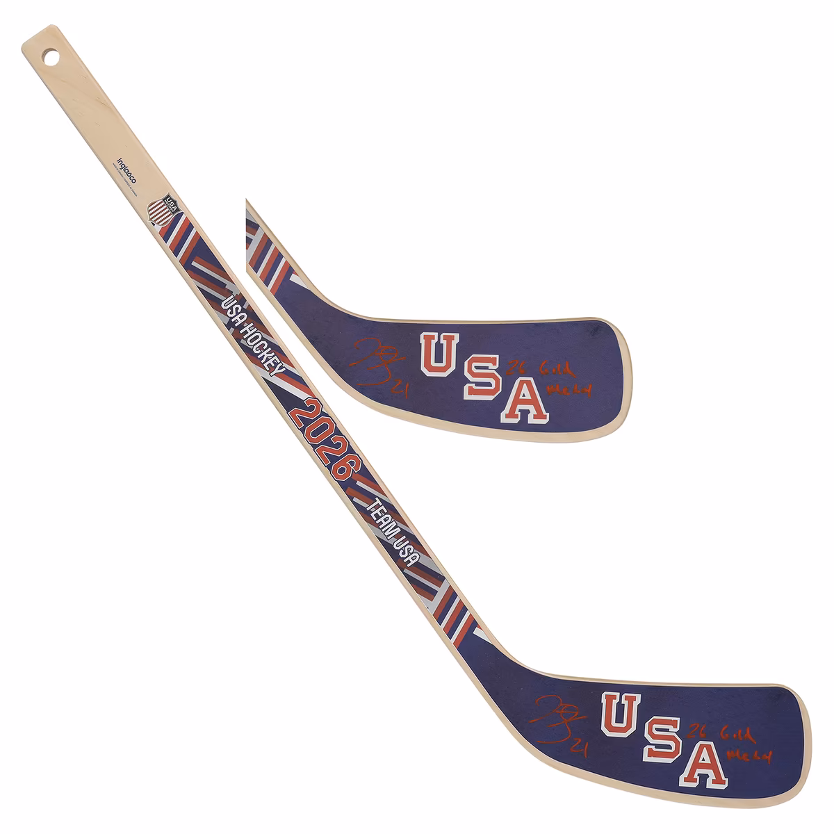 Hilary Knight Team USA Autographed 2026 Winter Olympics Mini Wood Stick with "26 Gold Medal" Inscription 3 Hilary Knight Team USA Autographed 2026 Winter Olympics Mini Wood Stick with "26 Gold Medal" Inscription