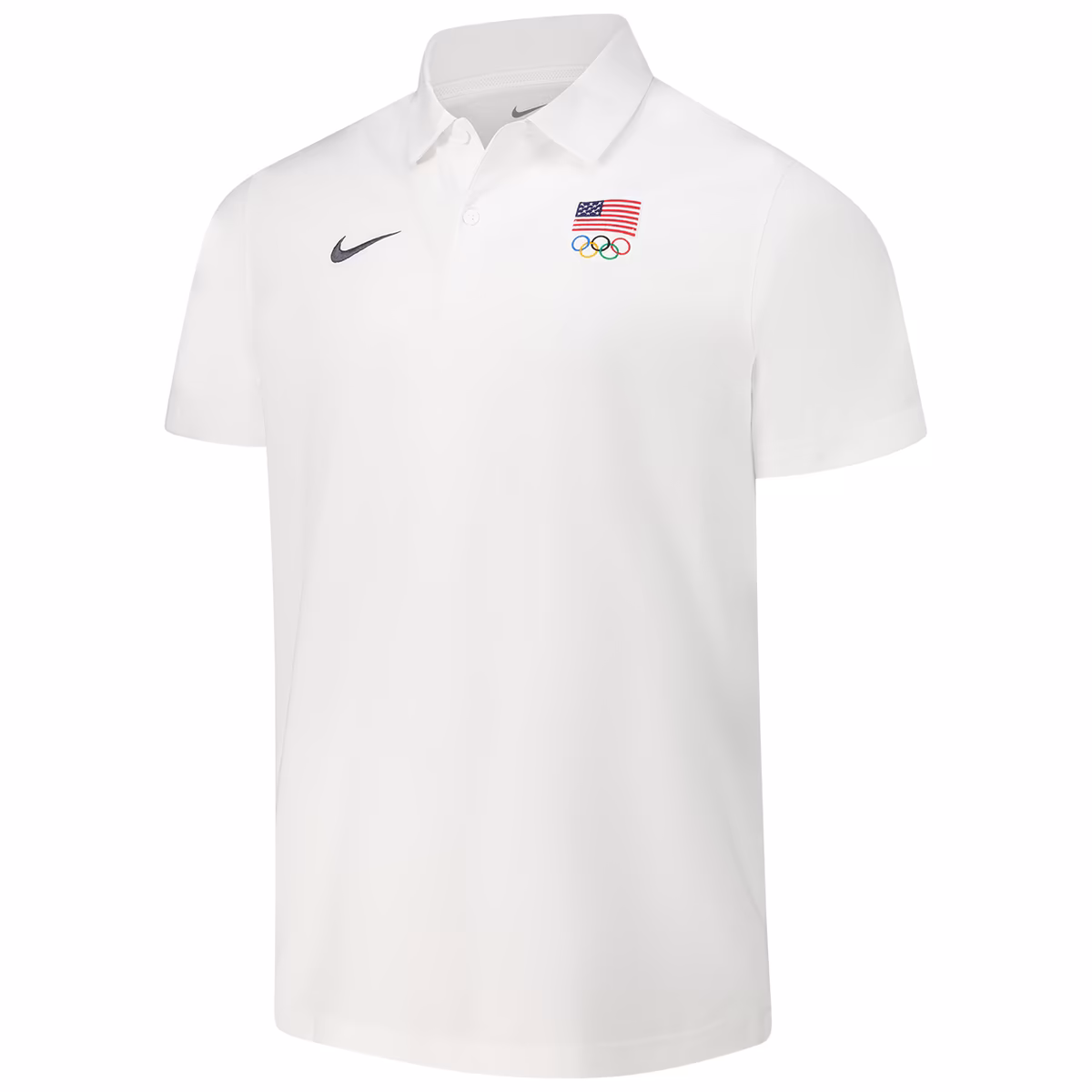 Men's Nike White Team USA Woven Performance Polo 2 Men's Nike White Team USA Woven Performance Polo