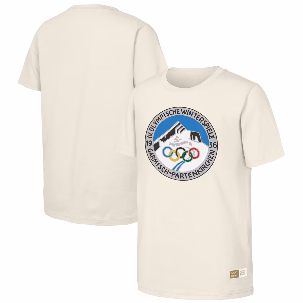Men's  Natural 1936 Garmisch-Partenkirchen Games Olympic Heritage T-Shirt