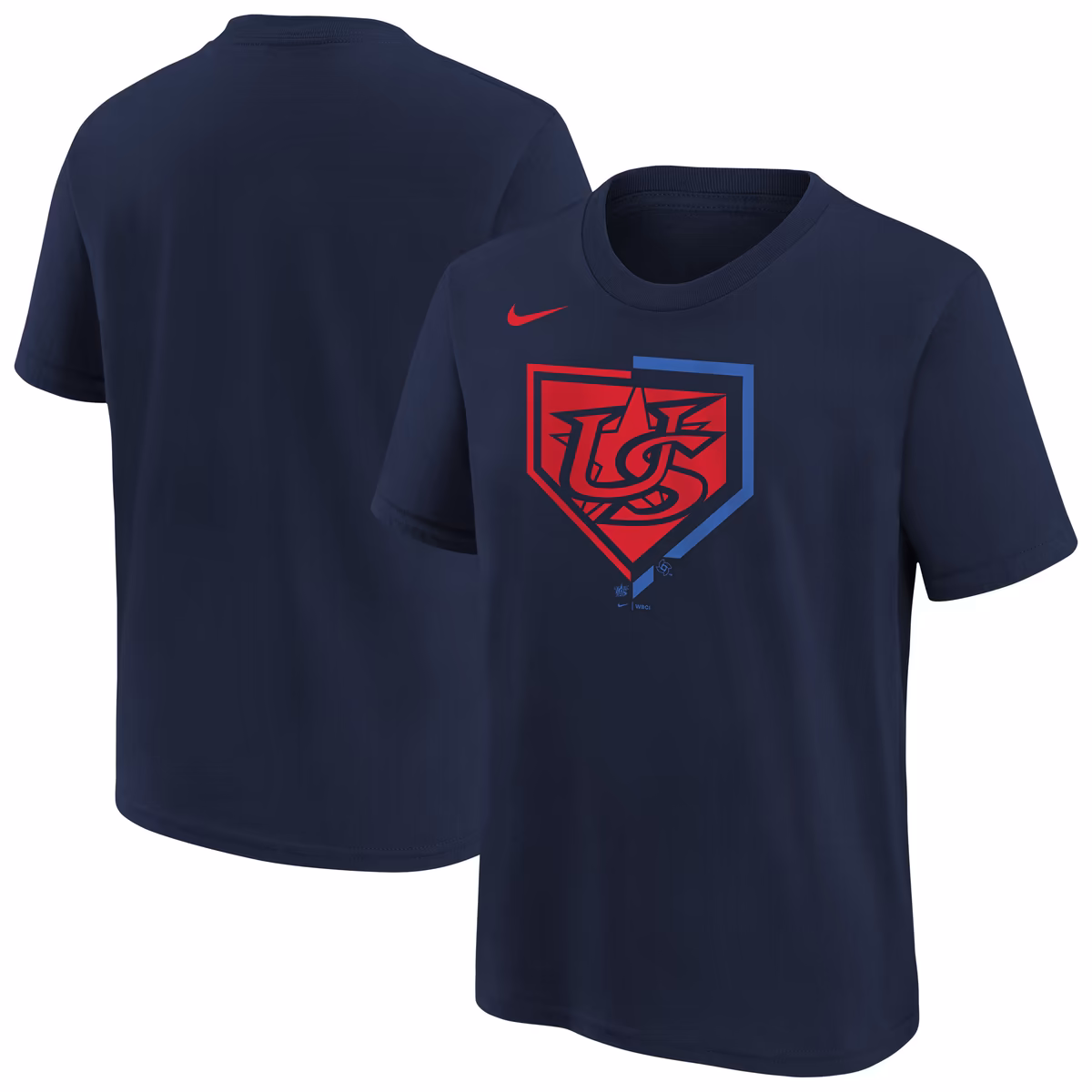 Youth Nike Navy USA Baseball 2026 World Baseball Classic Shield T-Shirt 1 Youth Nike Navy USA Baseball 2026 World Baseball Classic Shield T-Shirt