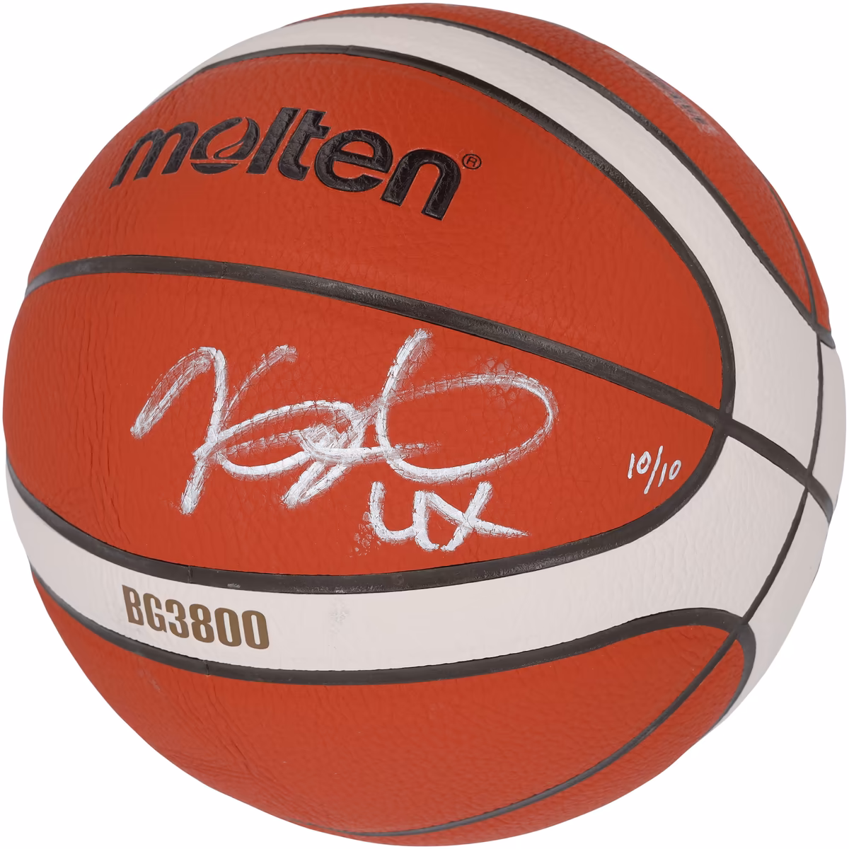 Kevin Durant USA Basketball Autographed Molten BG-Series 3800 Official Basketball with "4X" Inscription - Limited Edition #10/10
