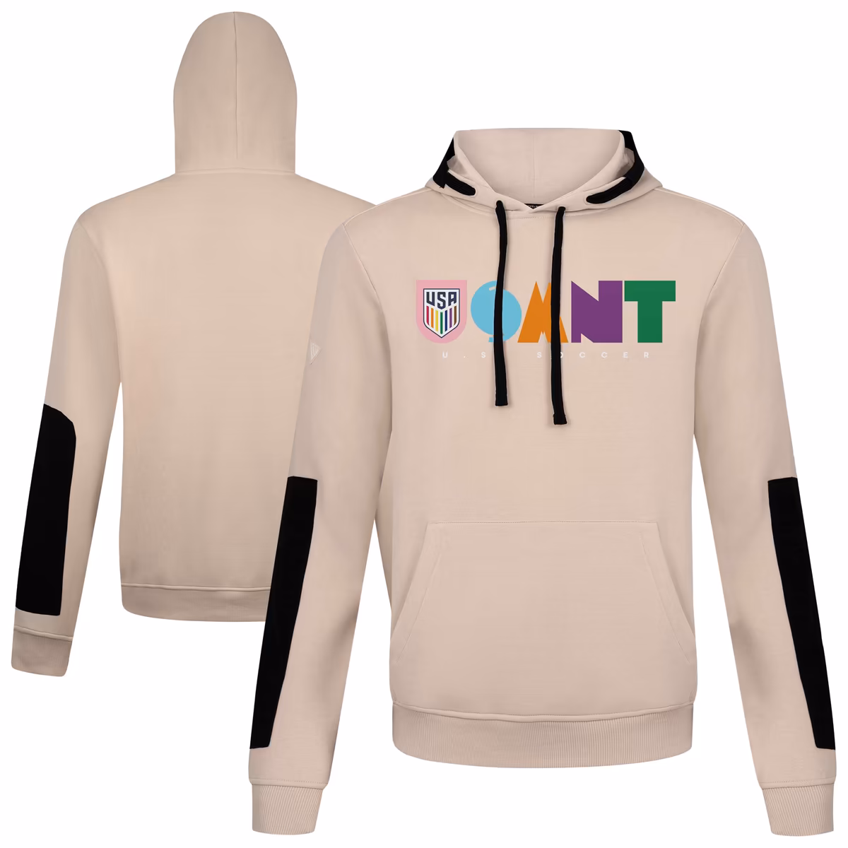 Men's Levelwear  Khaki USMNT Pride Bombay Pullover Hoodie