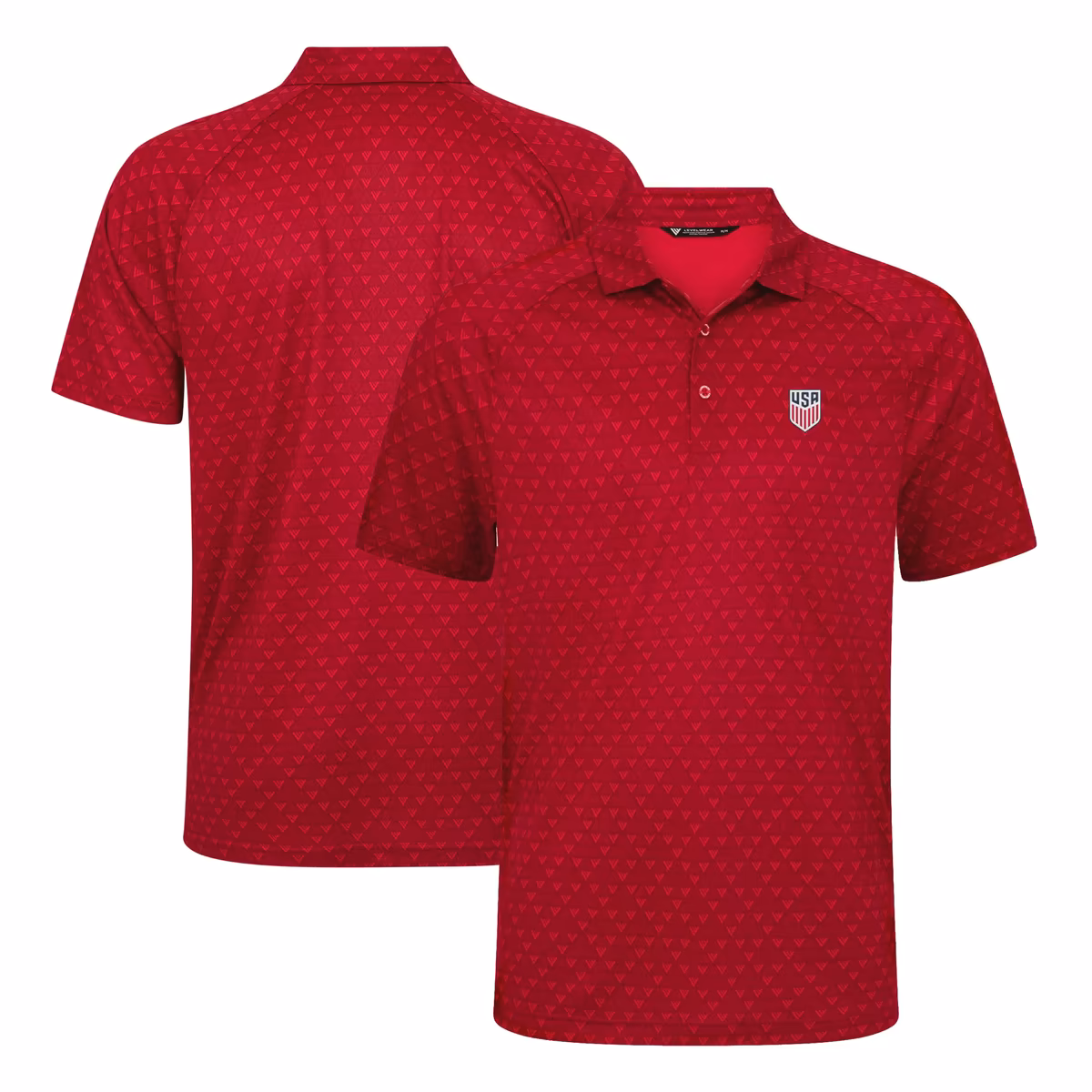 Men's Levelwear Red USMNT Cobalt Polo