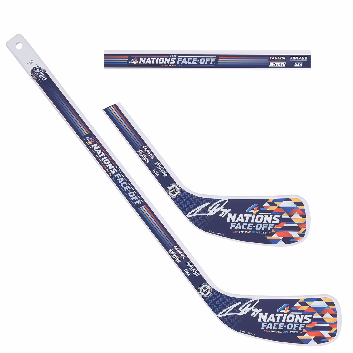 Auston Matthews Toronto Maple Leafs Autographed 4 Nations Face-Off Mini Wood Stick
