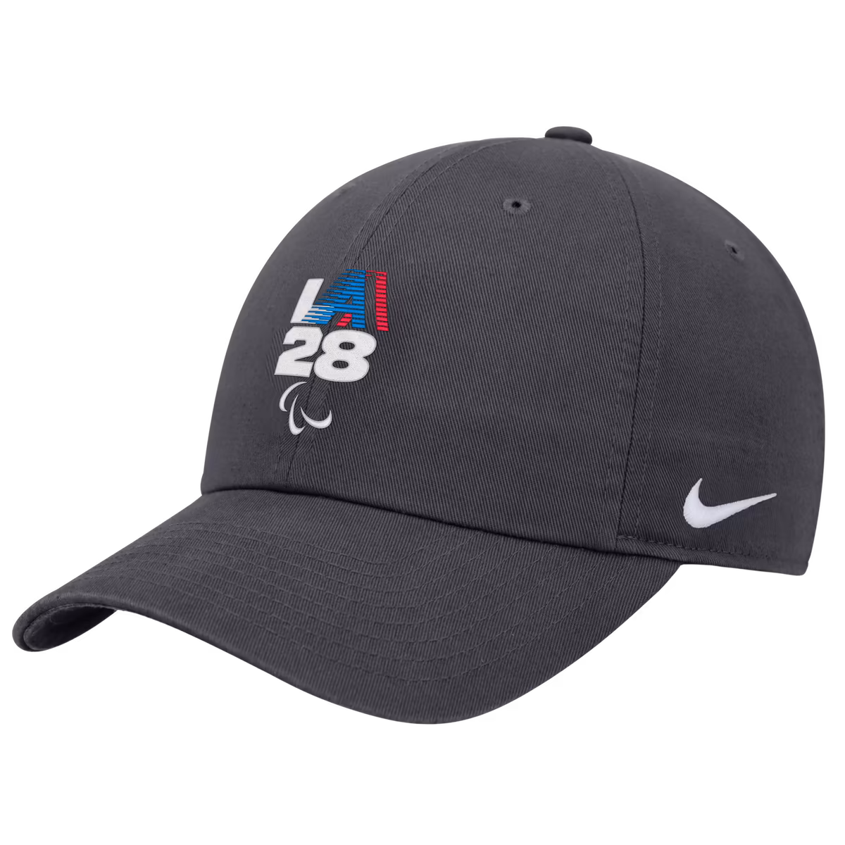 Youth Nike Anthracite LA28 Summer Paralympics Retro Stripe Club Adjustable Hat 1 Youth Nike Anthracite LA28 Summer Paralympics Retro Stripe Club Adjustable Hat