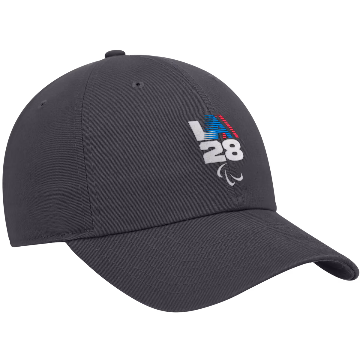 Youth Nike Anthracite LA28 Summer Paralympics Retro Stripe Club Adjustable Hat 2 Youth Nike Anthracite LA28 Summer Paralympics Retro Stripe Club Adjustable Hat