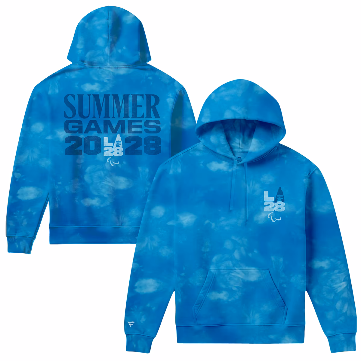 Men's Fanatics Blue LA28 Paralympics Bluebell Collection Tie Dye Hoodie
