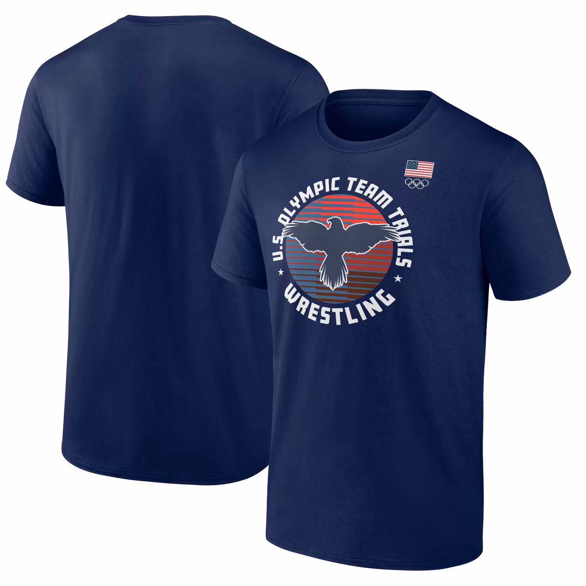 Men's  Navy Team USA U.S. Olympic Team Wrestling Trials Determined Bars T-Shirt