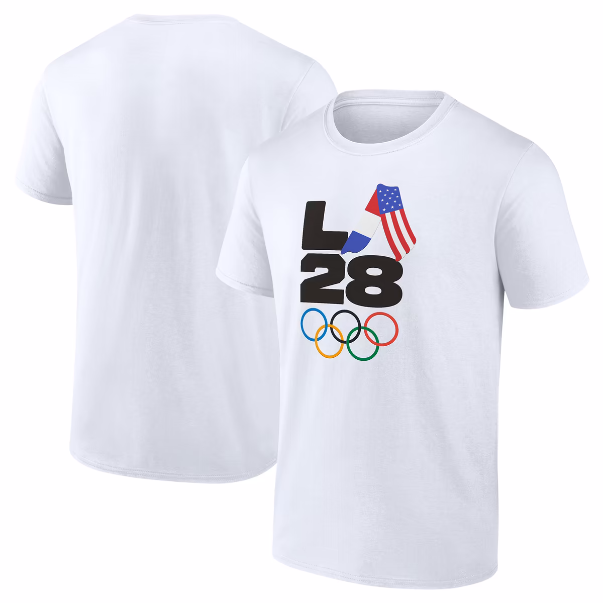 Men's White LA 2028 Summer Olympics Handover T-Shirt