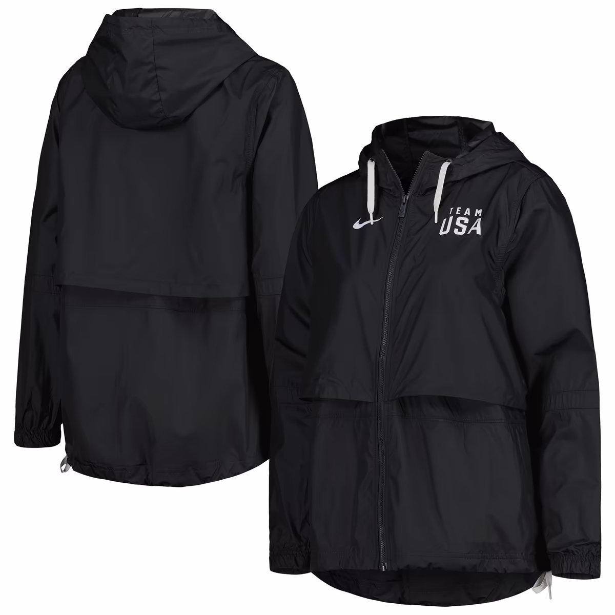 Women's Nike  Black Team USA Full-Zip Windrunner Hoodie