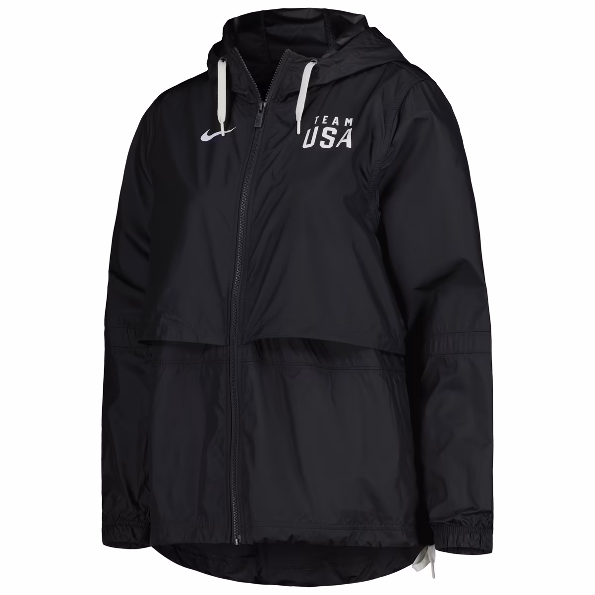 Women's Nike  Black Team USA Full-Zip Windrunner Hoodie