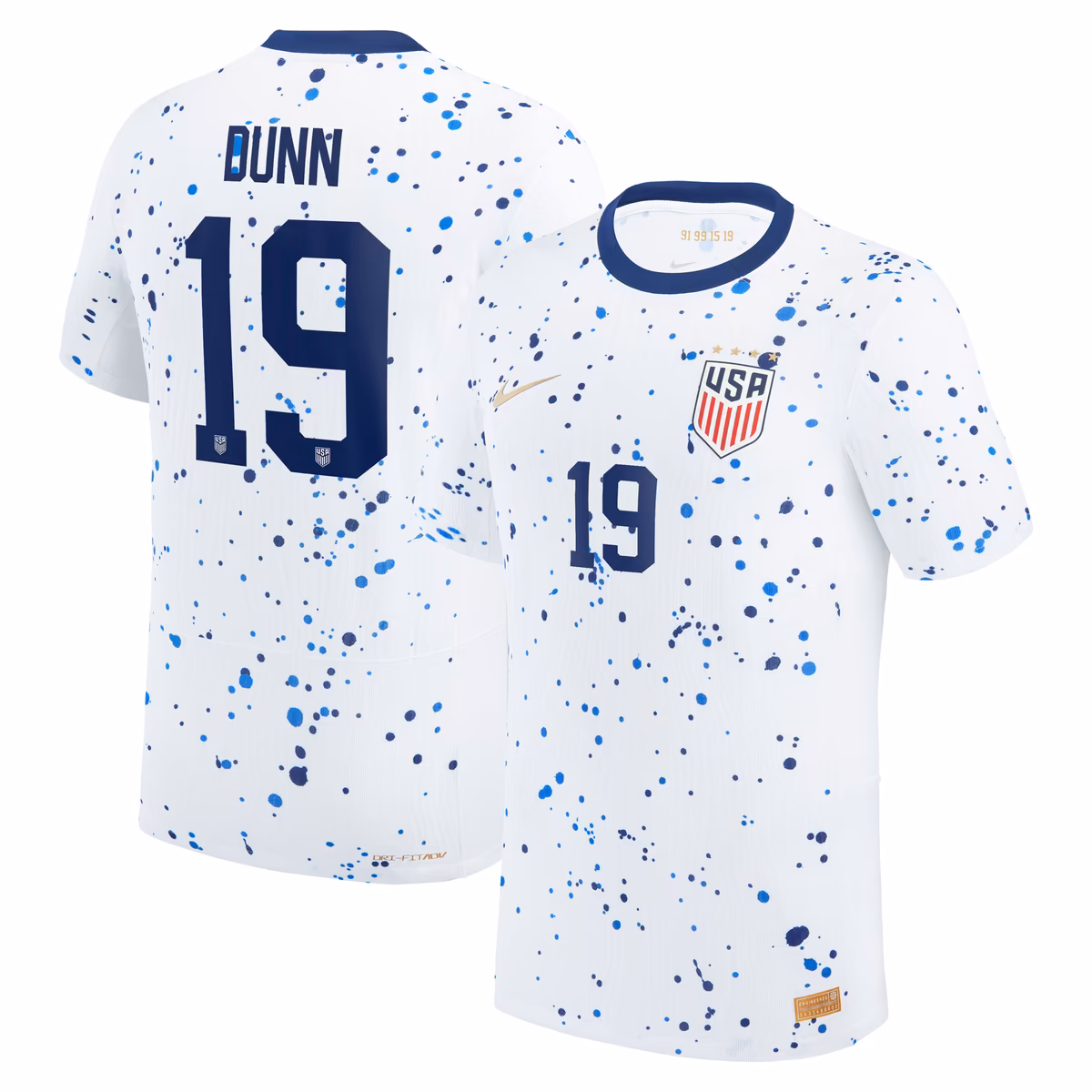 Men's Nike Crystal Dunn White USWNT 2023 Home Authentic Player Jersey